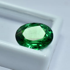 Tsavorite Natural Green Garnet Oval Shape 11.10 Carat Certified Garnet Loose Gemstone