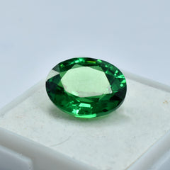 Tsavorite Natural Green Garnet Oval Shape 11.10 Carat Certified Garnet Loose Gemstone