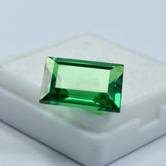 Natural Brazilian Green Garnet 10.20 Carat Certified Garnet Emerald Shape Loose Gemstone