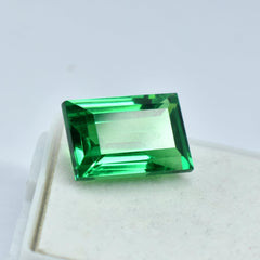 Natural Brazilian Green Garnet 10.20 Carat Certified Garnet Emerald Shape Loose Gemstone