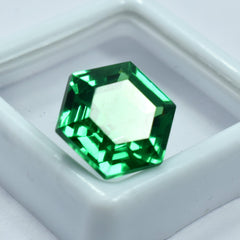 Brazilian Green Garnet 10.25 Carat Natural Certified Fancy Shape Green Garnet Loose Gemstone