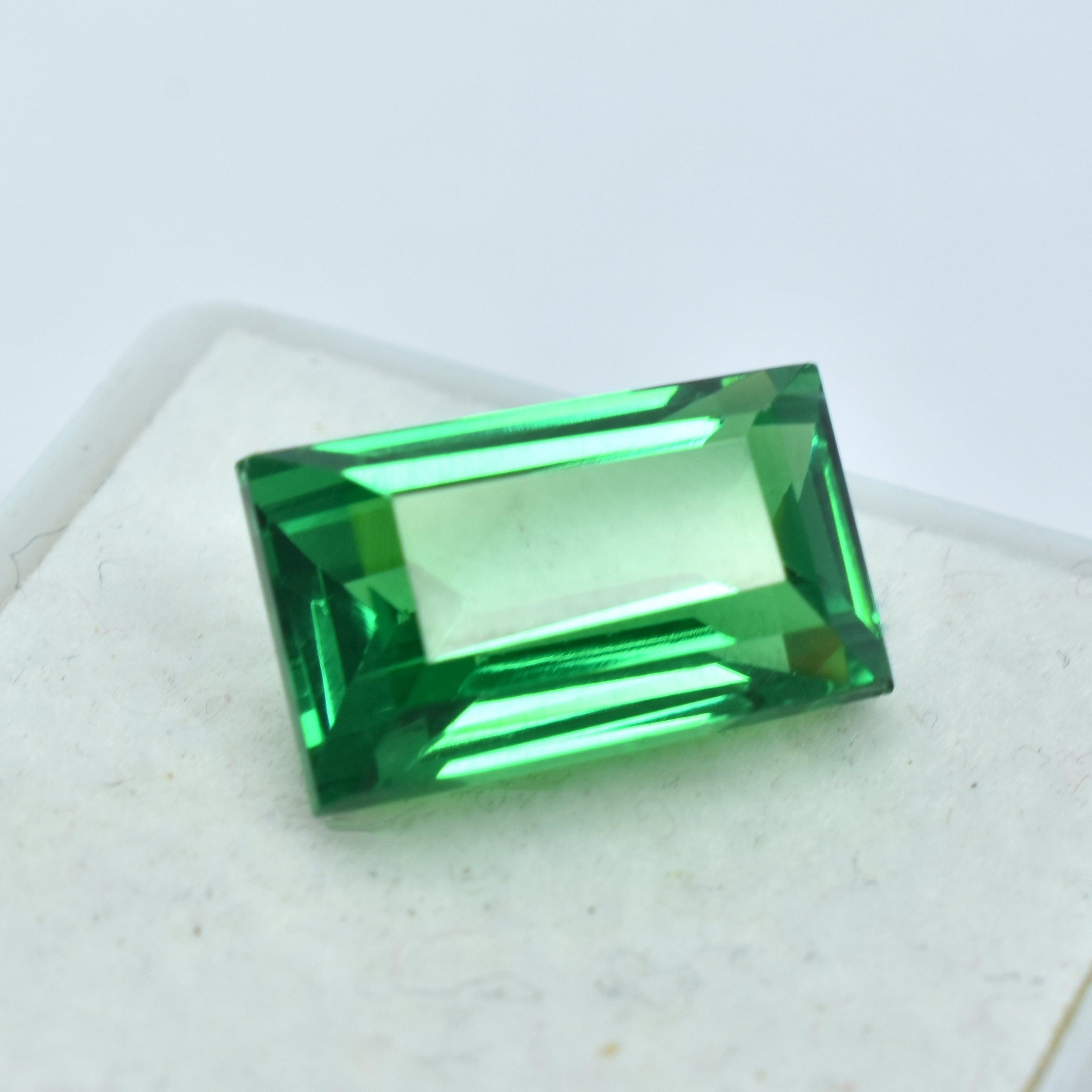 Green Garnet 9.55 Carat Tsavorite Garnet Emerald Shape Natural Green Garnet Natural Certified Pendant Making Green Garnet Loose Gemstone