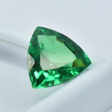 Earing Size Gemstone Tsavorite Certified Natural Green Garnet 10.70 Carat Trillion Shape Natural Green Garnet Certified Green Garnet Loose Gemstone