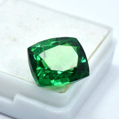 Natural 10.60 Carat Cushion Shape Tsavorite Garnet Green Certified Loose Gemstone January Garnet Green Gemstone