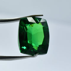 Natural 10.60 Carat Cushion Shape Tsavorite Garnet Green Certified Loose Gemstone January Garnet Green Gemstone