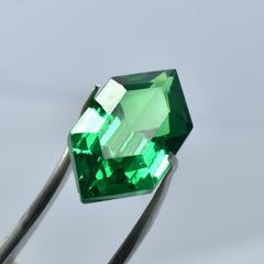 Natural Tsavorite Garnet 9.90 Carat Fancy Shape Green Garnet Certified Loose Gemstone Brazilian Green Garnet