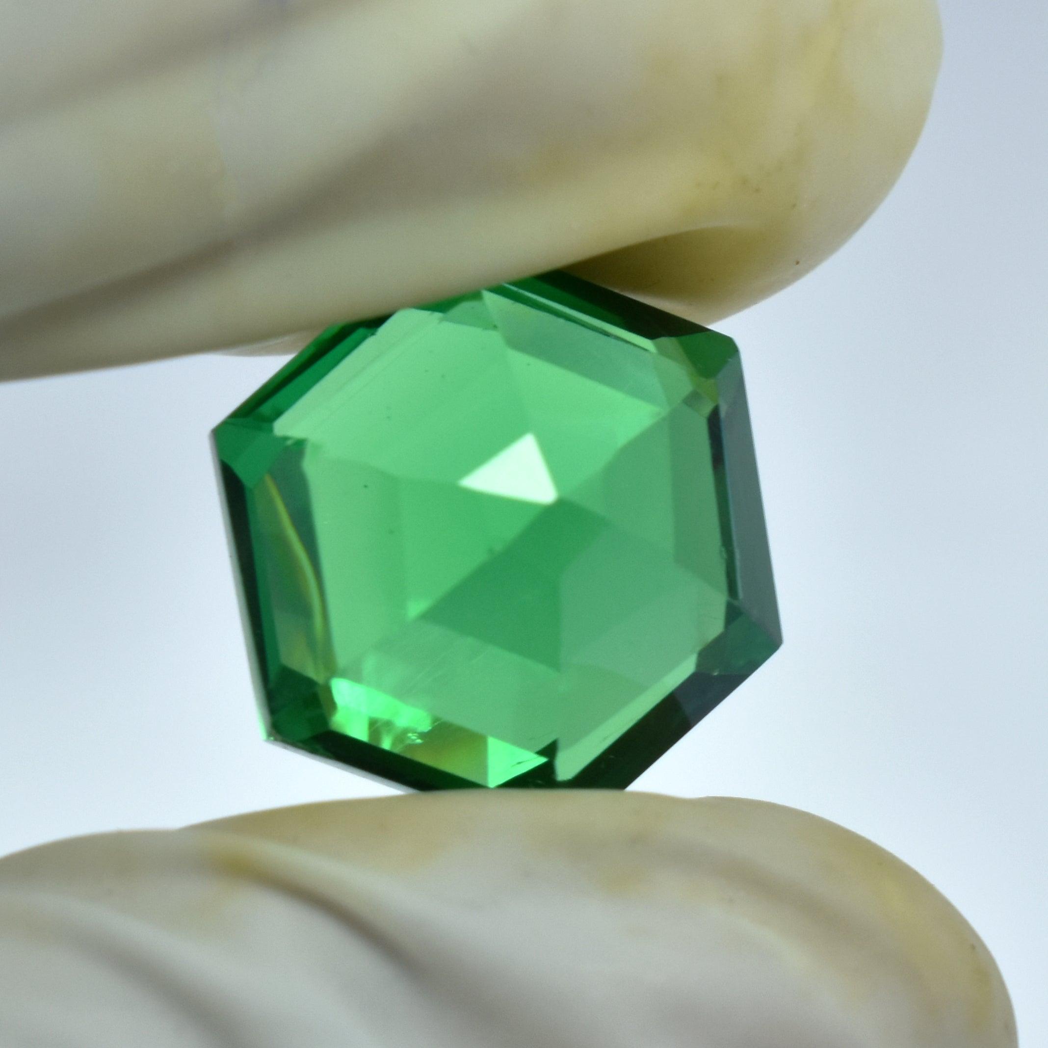 9.55 Carat  Fancy Shape Tsavorite Green Garnet Natural Certified Garnet Loose Gemstone Best For Good Luck