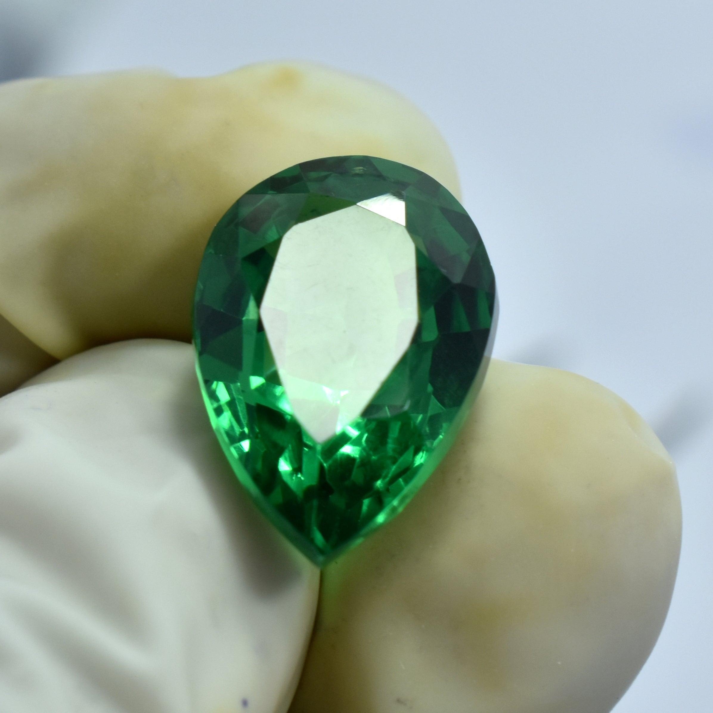 Glistening Garnet 8.90 Carat Pear Shape Green Garnet Natural Certified Loose Gemstone Tsavorite Green Garnet