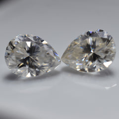 CERTIFIED Moissanite Pair Pear Shape Loose Gemstone 5x7 MM VVS1 D Color 2 Pcs