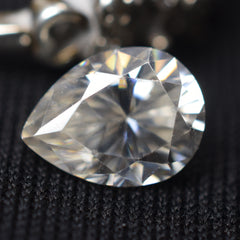 Pear Shape Moissanite 12x8 MM VVS1 D Color 1 Pcs Loose Gemstone CERTIFIED