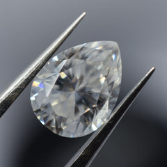 Pear Shape Moissanite Loose Gemstone CERTIFIED 9x6 MM VVS1 D Color 1 Pcs