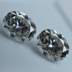 2 Pcs Oval Cut Moissanite 8x6 MM Loose Pair Gemstone CERTIFIED VVS1 D Color