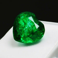 Natural Green Emerald Heart Cut 8.23 Carat CERTIFIED Colombian Loose Gemstone