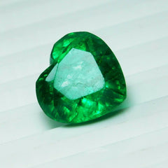 Natural Green Emerald Heart Cut 8.23 Carat CERTIFIED Colombian Loose Gemstone