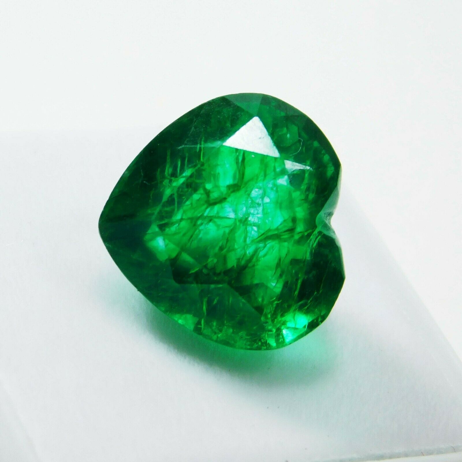 Natural Green Emerald Heart Cut 8.23 Carat CERTIFIED Colombian Loose Gemstone