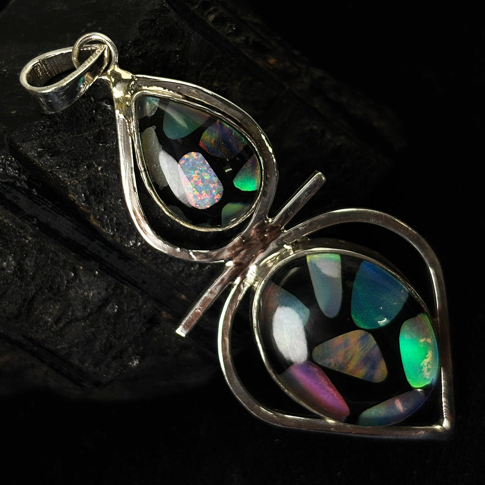 CERTIFIED Natural Opal 52 Ct Fancy 925 Sterling Silver Pendant Anniversary Gift