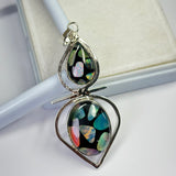 CERTIFIED Natural Opal 52 Ct Fancy 925 Sterling Silver Pendant Anniversary Gift