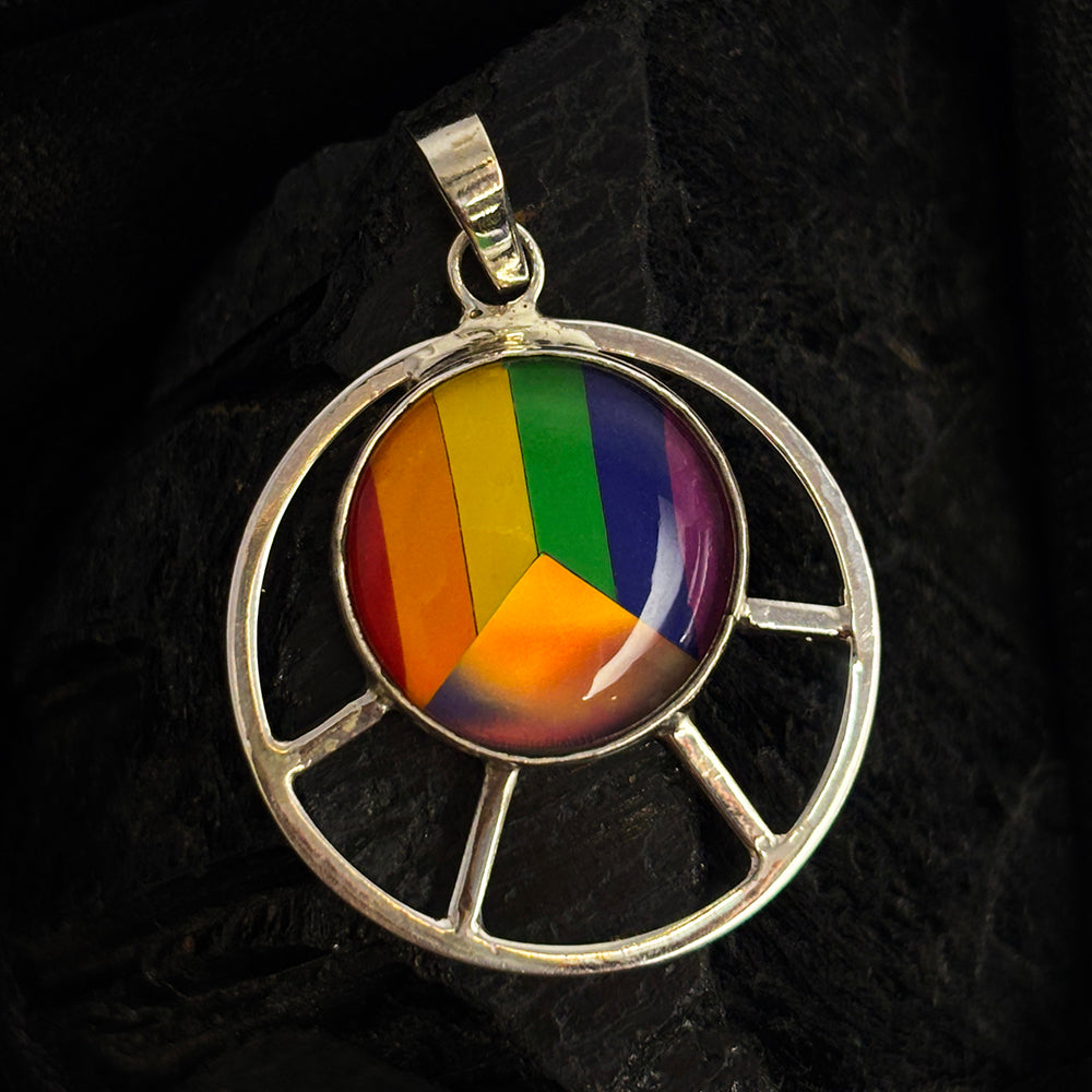 sterling silver opal pendant