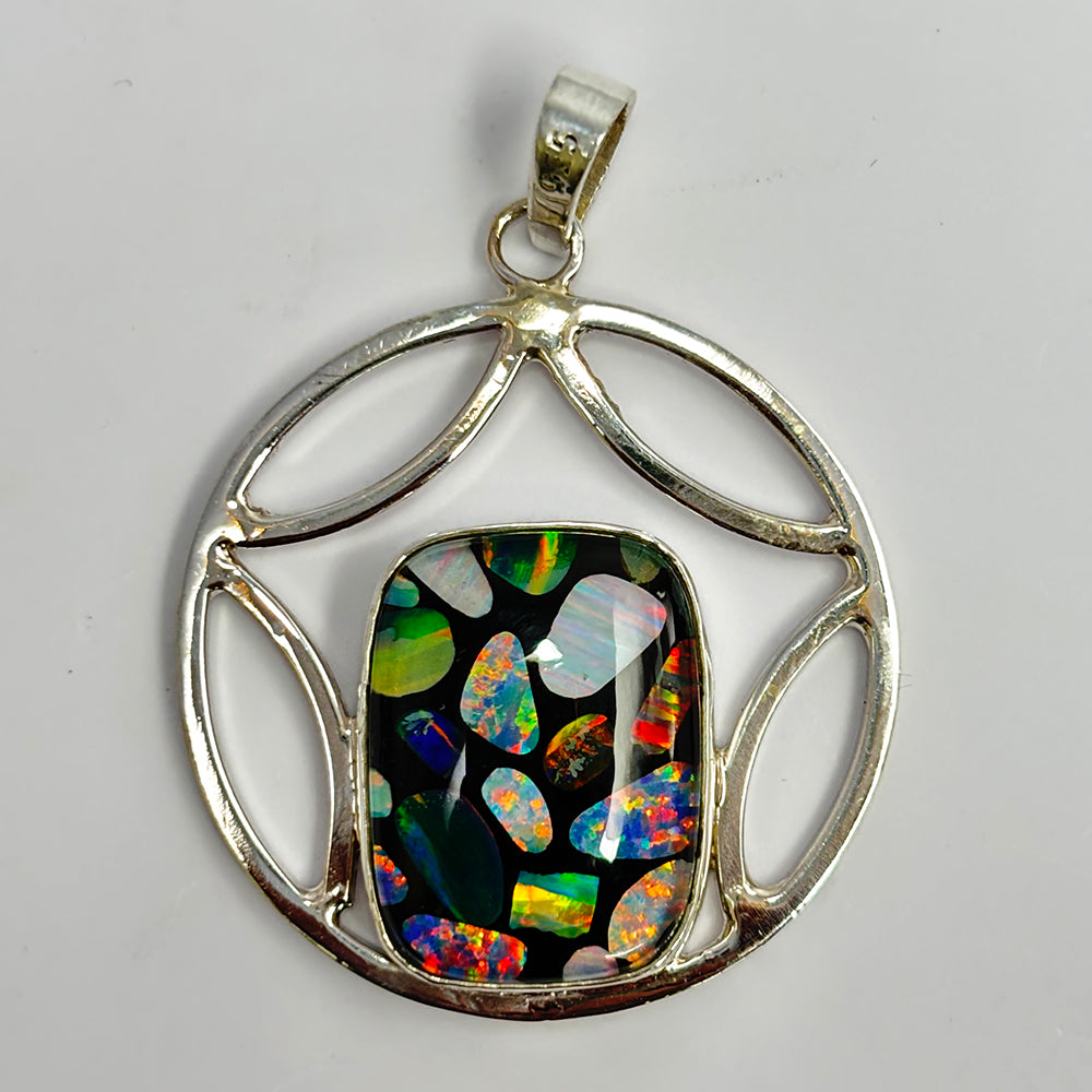 NATURAL 45 Ct Cushion Opal 925 Starling Silver CERTIFIED Gems Pendant Free Gift