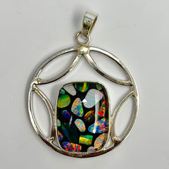 NATURAL 45 Ct Cushion Opal 925 Starling Silver CERTIFIED Gems Pendant Free Gift