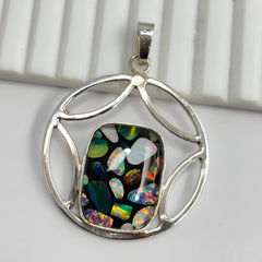 NATURAL 45 Ct Cushion Opal 925 Starling Silver CERTIFIED Gems Pendant Free Gift