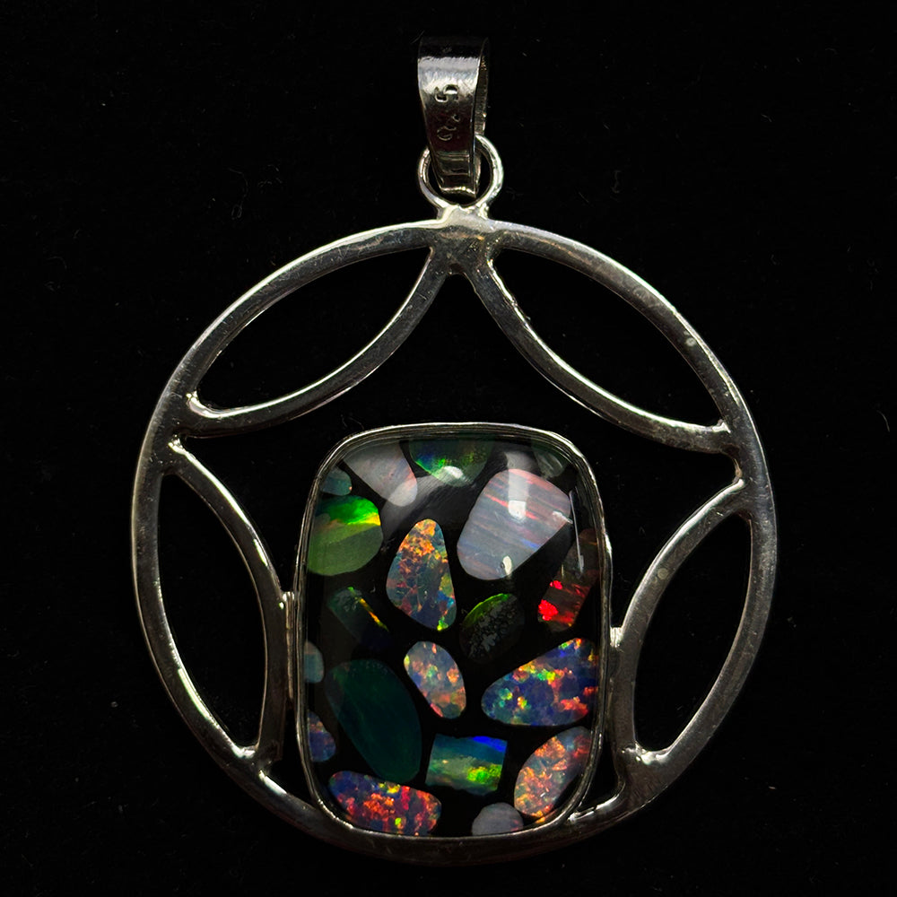 NATURAL 45 Ct Cushion Opal 925 Starling Silver CERTIFIED Gems Pendant Free Gift