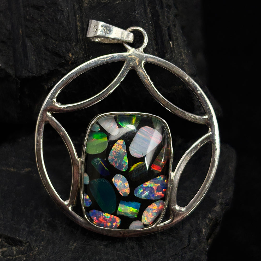 NATURAL 45 Ct Cushion Opal 925 Starling Silver CERTIFIED Gems Pendant Free Gift
