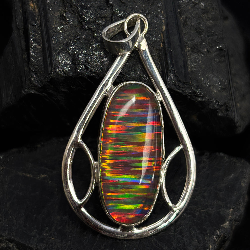 silver opal pendant India