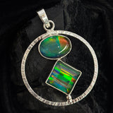 Beautiful Fancy Pendant 36Ct CERTIFIED Natural Opal 925 Sterling Silver Gemstone