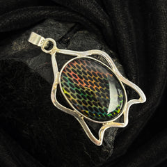 CERTIFIED 36 Ct Natural Oval Opal 925 Starling Silver Gemstone Pendant Free Gift