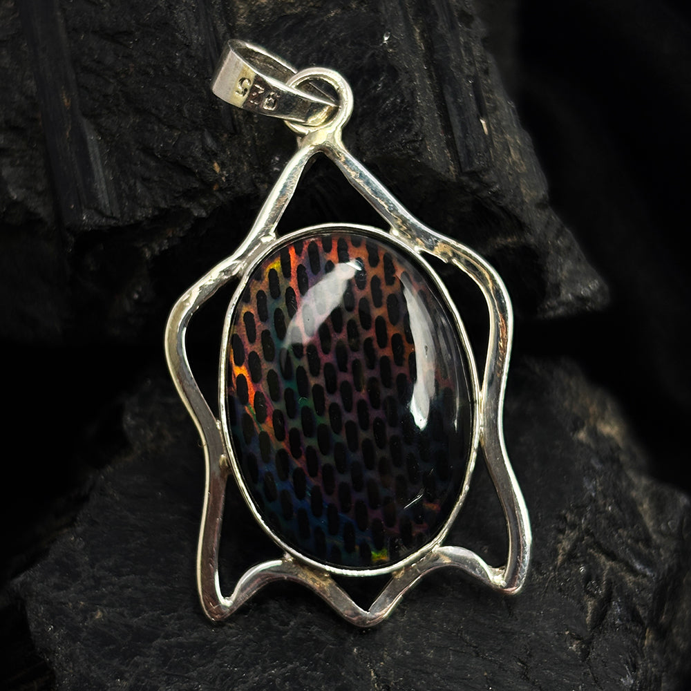 CERTIFIED 36 Ct Natural Oval Opal 925 Starling Silver Gemstone Pendant Free Gift