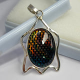 CERTIFIED 36 Ct Natural Oval Opal 925 Starling Silver Gemstone Pendant Free Gift