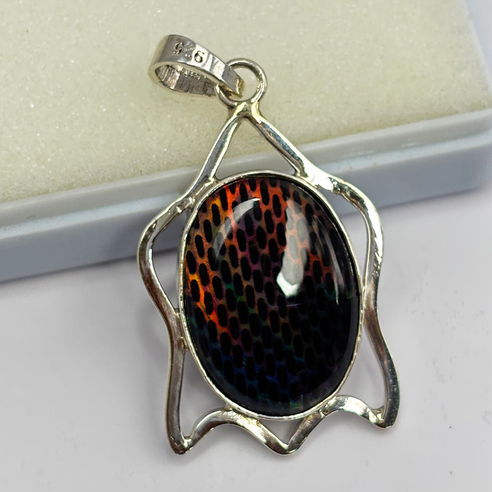 CERTIFIED 36 Ct Natural Oval Opal 925 Starling Silver Gemstone Pendant Free Gift