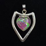 Flawless Heart 42 Ct Natural Opal Pendant CERTIFIED 925 Sterling Silver Delivery