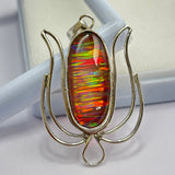 sterling silver opal pendant