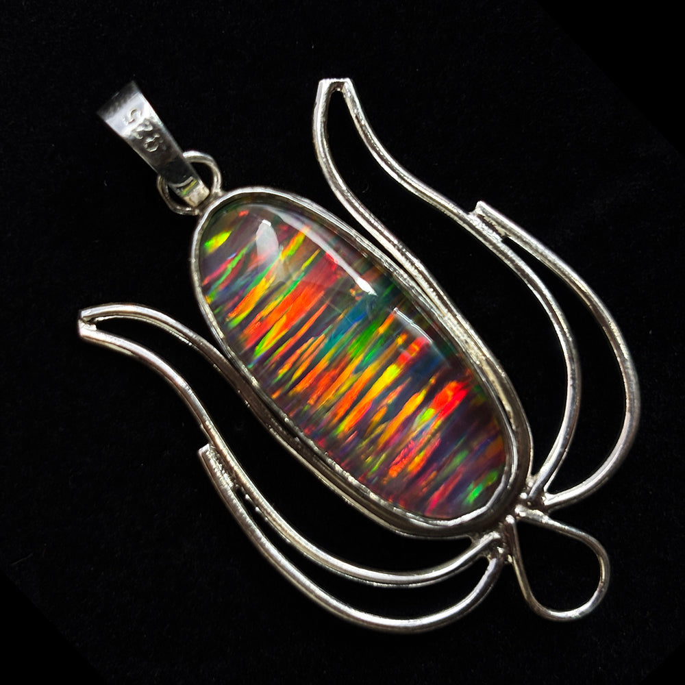 silver opal pendant India