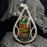 Beautiful Oval Opal 35 Ct Natural CERTIFIED 925 Sterling Silver Pendant Gemstone