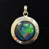sterling silver opal pendant
