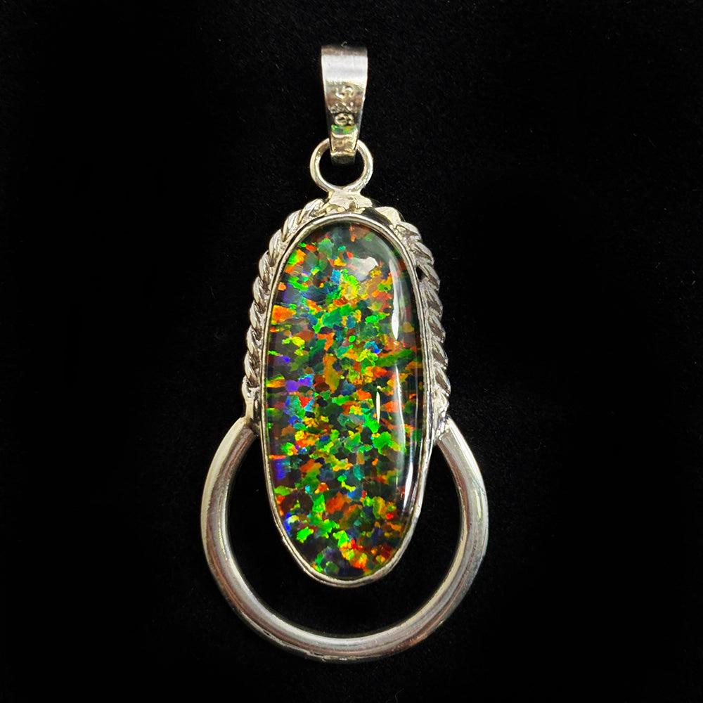 Extremely Rare 31 Ct Natural CERTIFIED 925 Starling Silvery Oval Pendant For Her