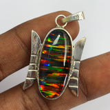 sterling silver opal pendant