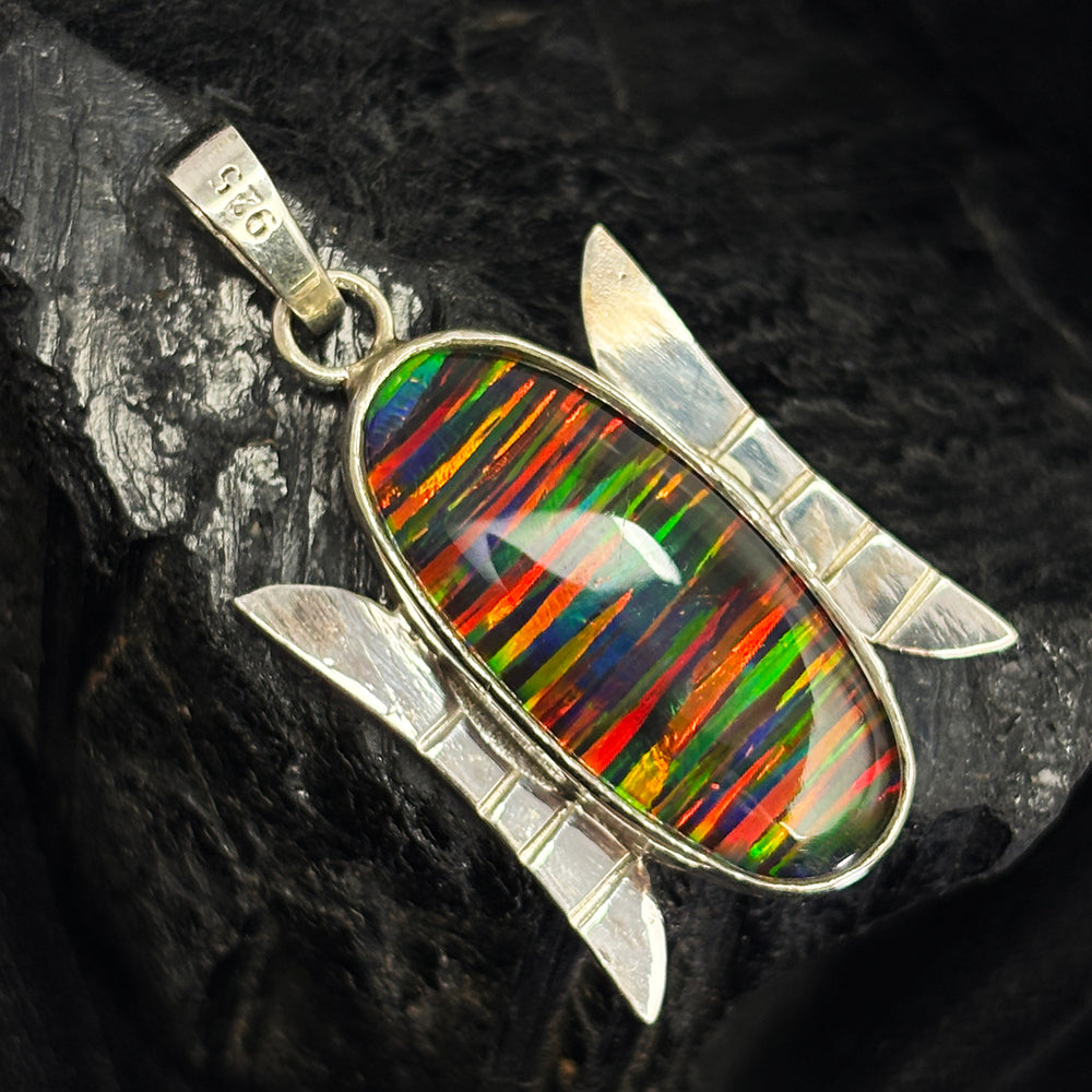 silver opal pendant India