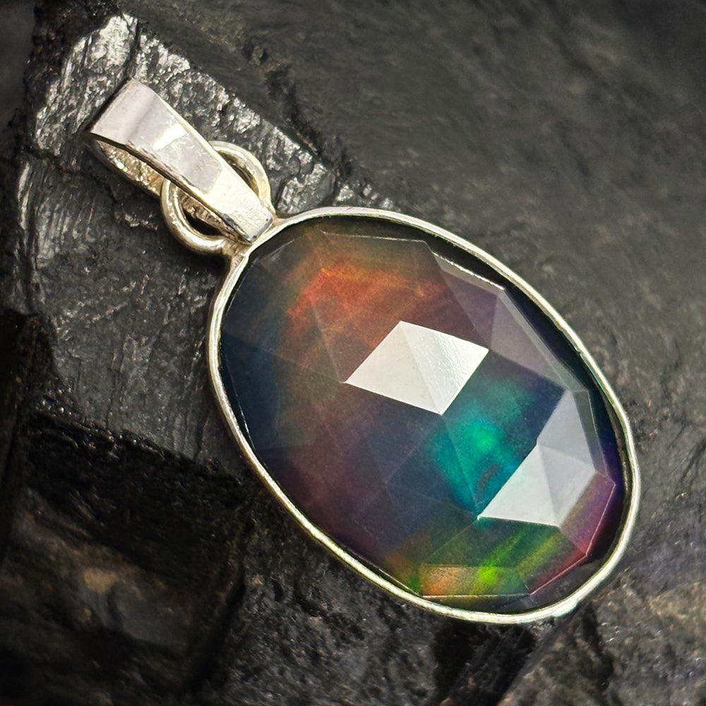 Flawless Oval 21 Ct CERTIFIED Natural Opal 925 Sterling Silver Gemstone Pendant