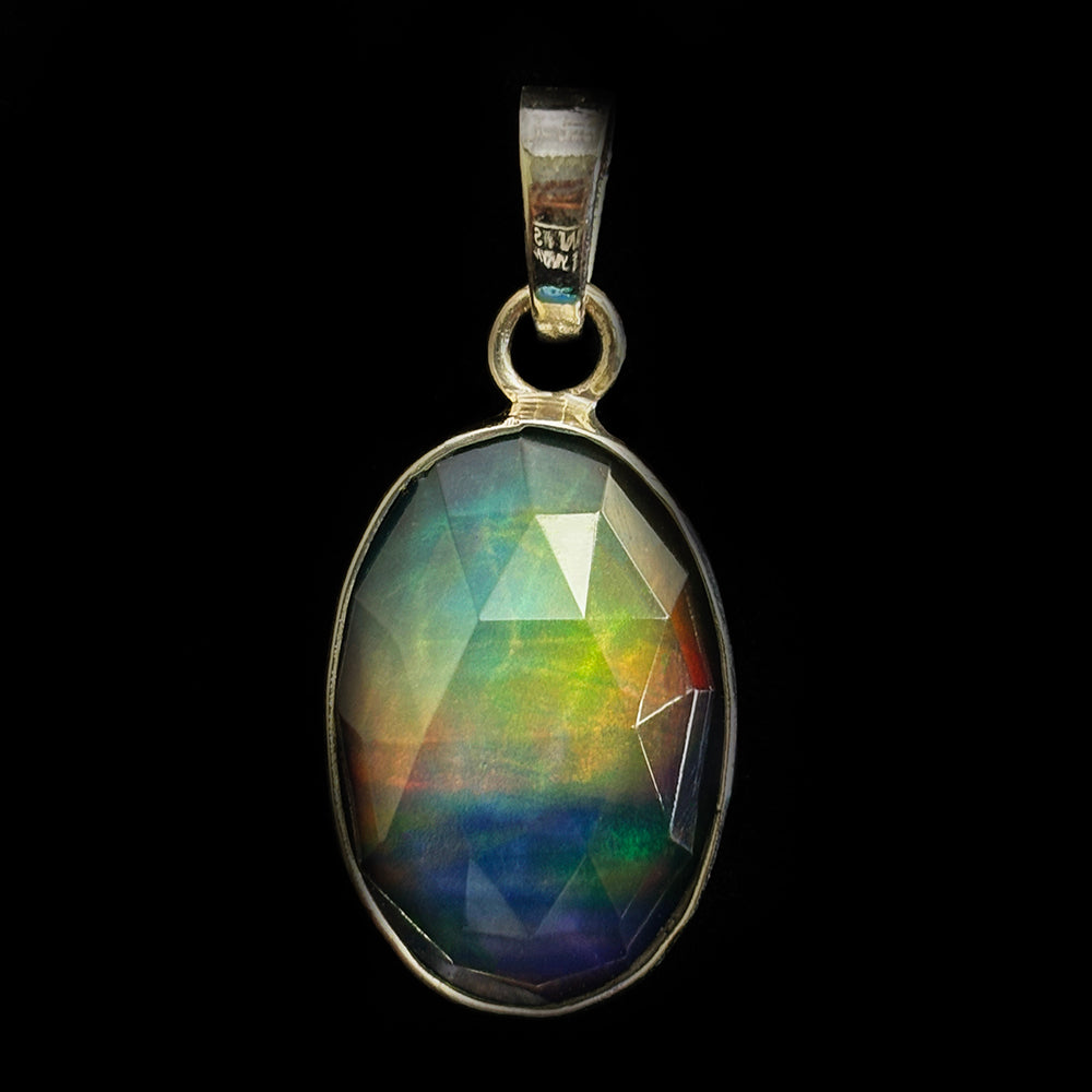 Flawless Oval 21 Ct CERTIFIED Natural Opal 925 Sterling Silver Gemstone Pendant