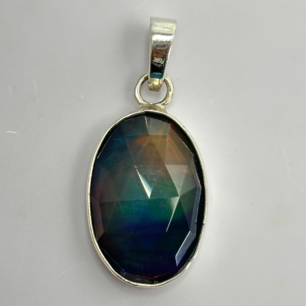 Flawless Oval 21 Ct CERTIFIED Natural Opal 925 Sterling Silver Gemstone Pendant