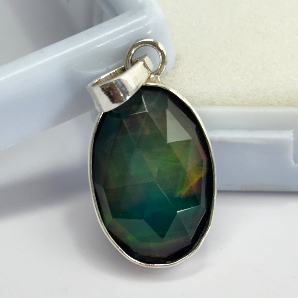 Flawless Oval 21 Ct CERTIFIED Natural Opal 925 Sterling Silver Gemstone Pendant