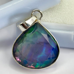 Top Quality Natural Opal 28 Ct Pear CERTIFIED 925 Starling Silver Gems Pendant