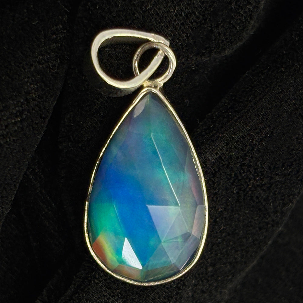 sterling silver opal pendant