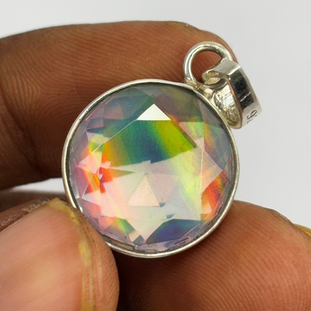 925 Starling Silver Natural Opal 21 Ct Gems CERTIFIED Oval Pendant Gift For Her