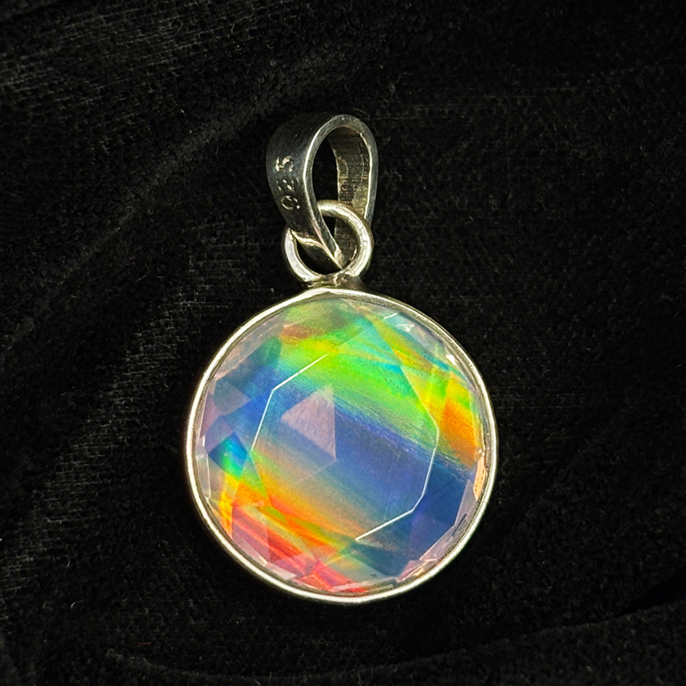 925 Starling Silver Natural Opal 21 Ct Gems CERTIFIED Oval Pendant Gift For Her