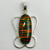sterling silver opal pendant